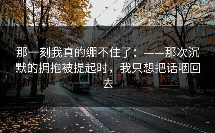 那一刻我真的绷不住了：——那次沉默的拥抱被提起时，我只想把话咽回去